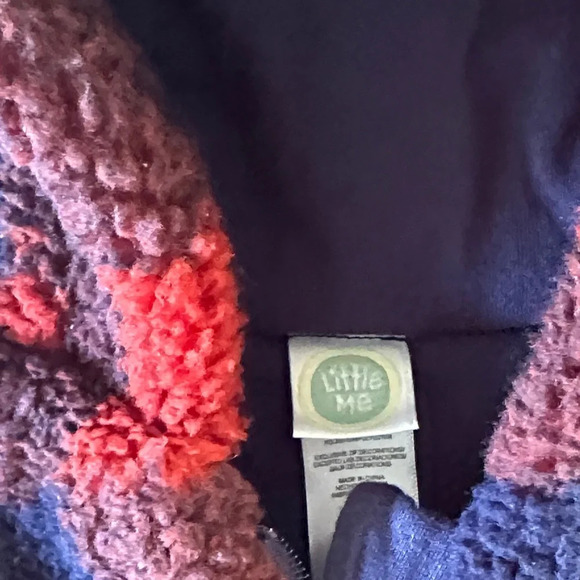 Little Me Red and Navy Baby Snowsuit/bunting bag - Picture 2 of 6